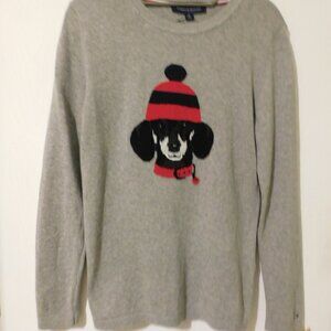 Womens Tommy Hilfiger sweater with dog graphic on front  sz s/p